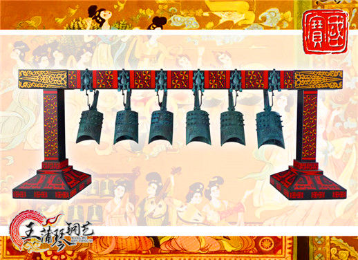 6件套仿古編鐘，小型特色樂(lè)器，民樂(lè)混音配套