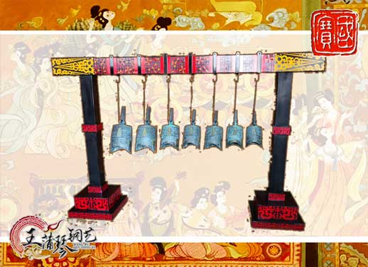 7件編鐘，觀賞裝飾編鐘，可發(fā)音編鐘