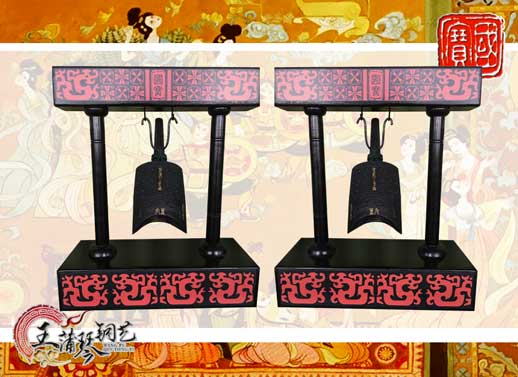 單件編鐘工藝品、外賓禮品、中國(guó)青銅編鐘